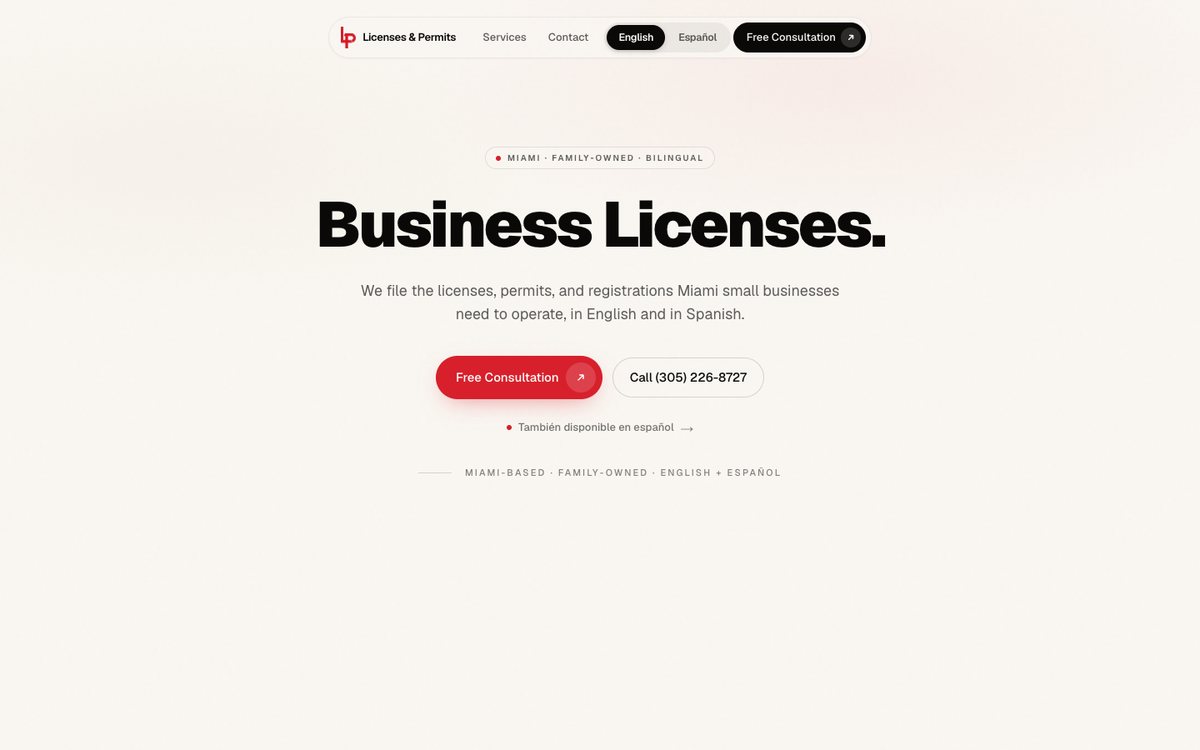 Licenses & Permits LLC website